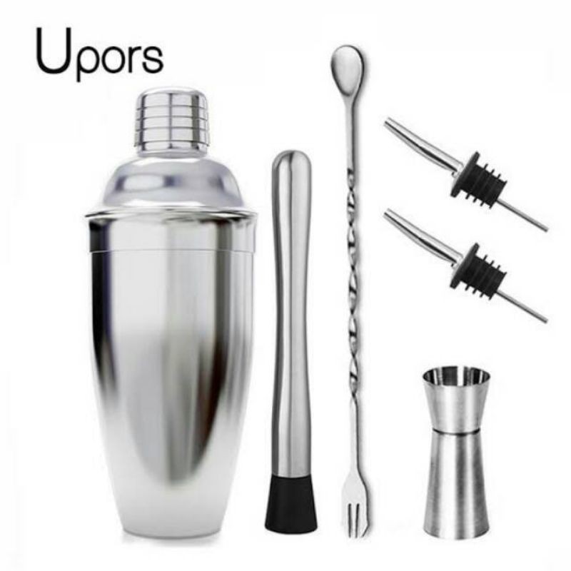 6 IN 1 BARTENDER BAR SET COCKTAIL SHAKER 750 ml / MILK SHAKER / PENGOCOK MINUMAN