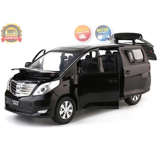 COD MAINAN ANAK COWOK MOBIL Diecast Metal CAR Toyota Alphard Pull Back Lampu Suara KEREN Skala 1:27 