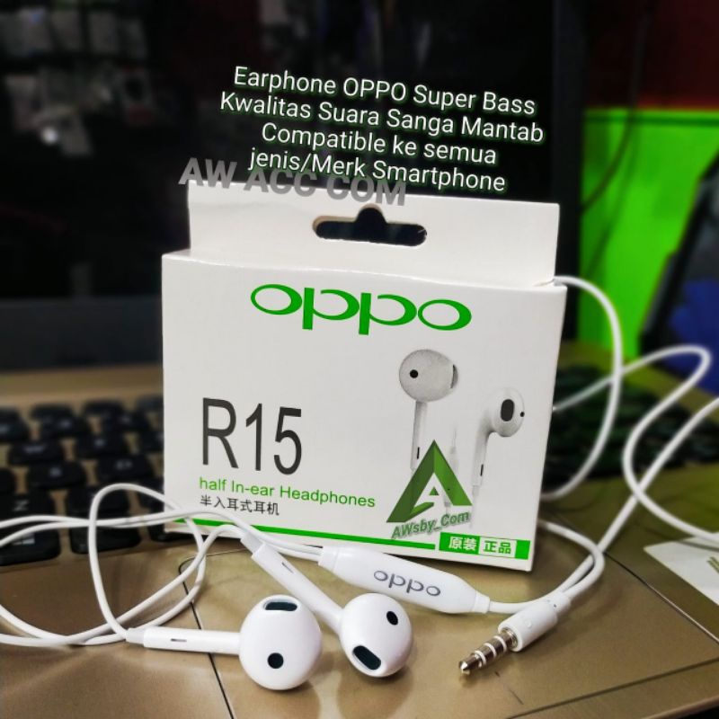 [R15]Headset Oppo Big Super Bass OppoNeo7/Neo 9/A37/A3s/F7/A83 Oppo Series