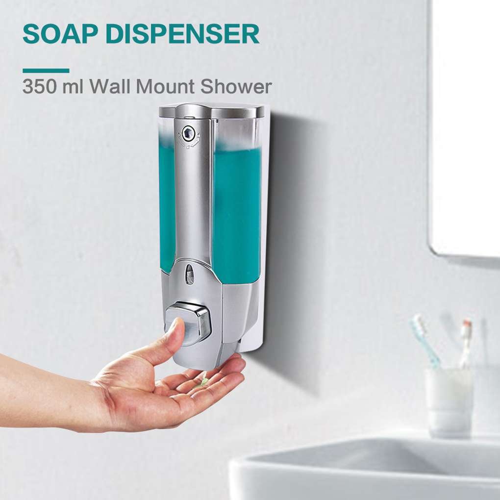 Dispenser Sabun Cair Single Free Kunci Tempat Hand Soap Key Lock Tube Double 1 Tabung Dinding WC