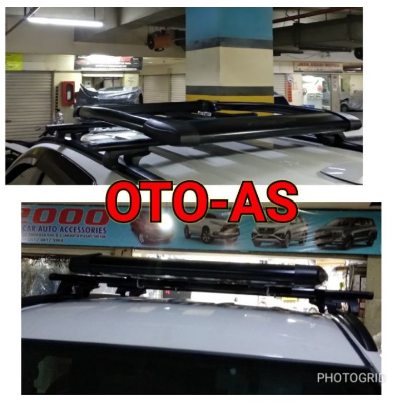 PAKET CROSS BAR JEPIT + RAK BAGASI ATAS OVAL ALL NEW RUSH 2018