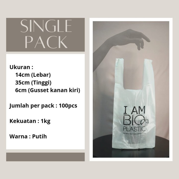 

✨ BISA COD ✨ Tshirt Bag single Pack - Putih