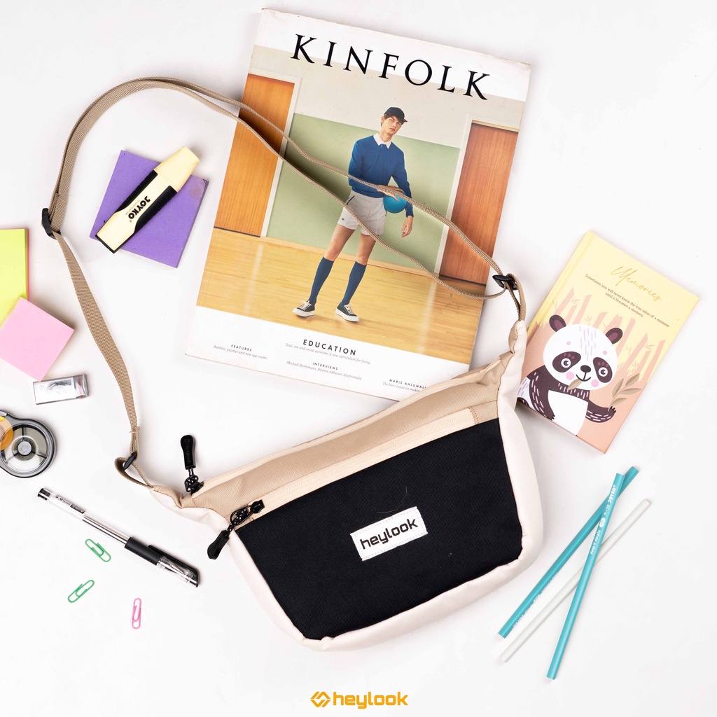 Tas Selempang Pria Wanita Sierra Tas Dsitro Tas Slempang Mini Heylook - BLACK HEYLOOK Official