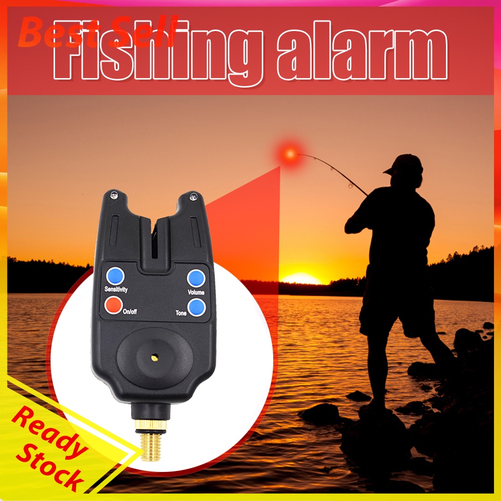 Night Fishing Bites Alarm Portable LED Light Carp Fishing Rod Warning Alert