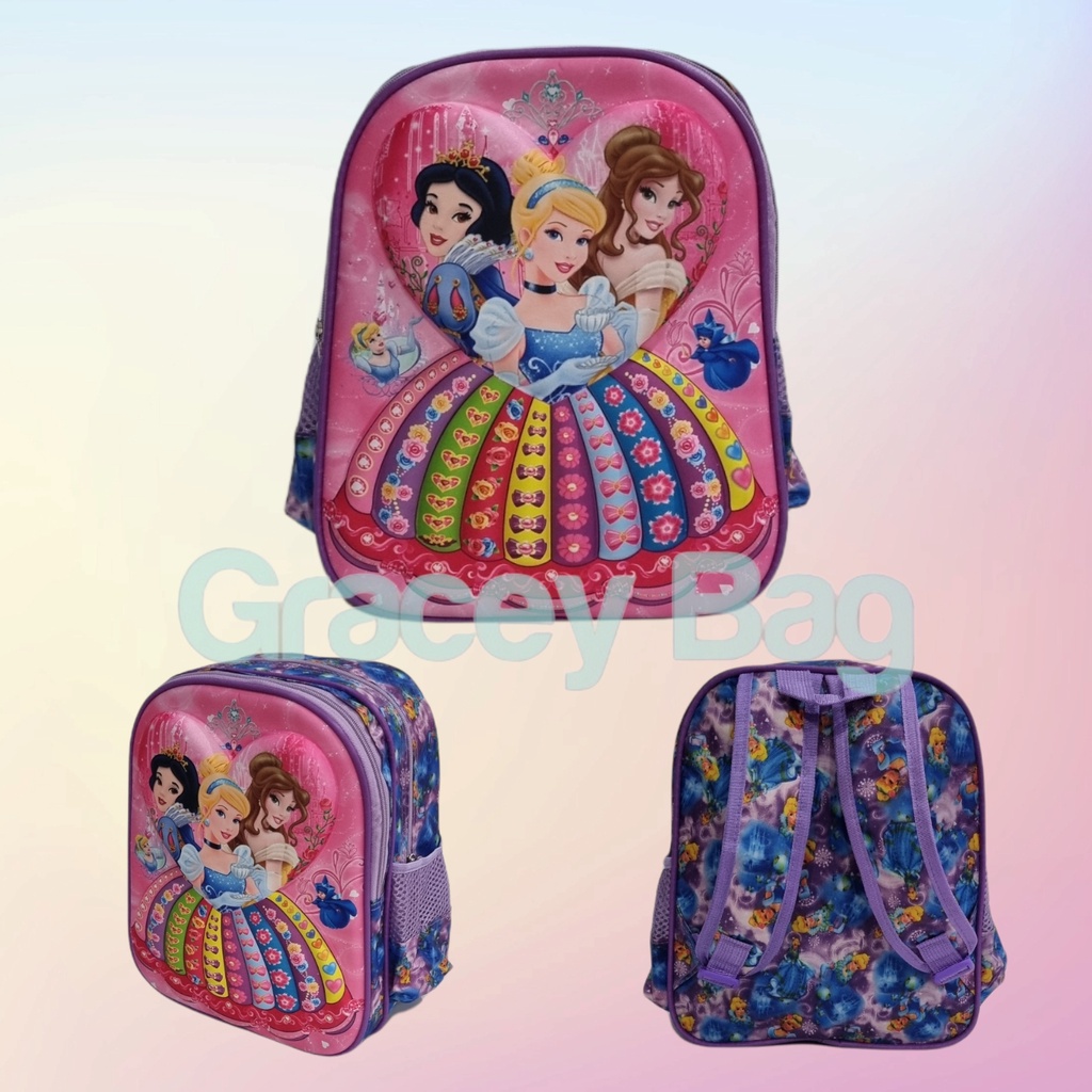 GB-1209Girl Tas Ransel Sekolah TK/PAUD Embos