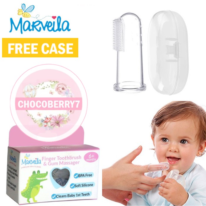 Marveila Finger Toothbrush Silicone - Sikat Gigi Bayi Silikon