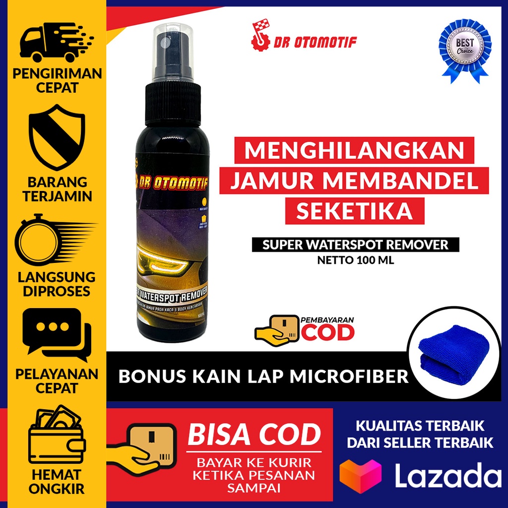 SUPER WATERSPOT Remover Cairan Penghilang Jamr Kaca Jamur Kendaraan Mobil Motor Murah