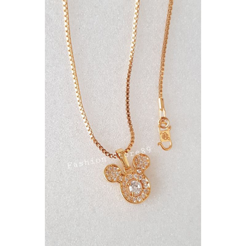 ready kalung mickey xuping fashion bestquality kalung fashion mickey perhiasan replica emas xuping