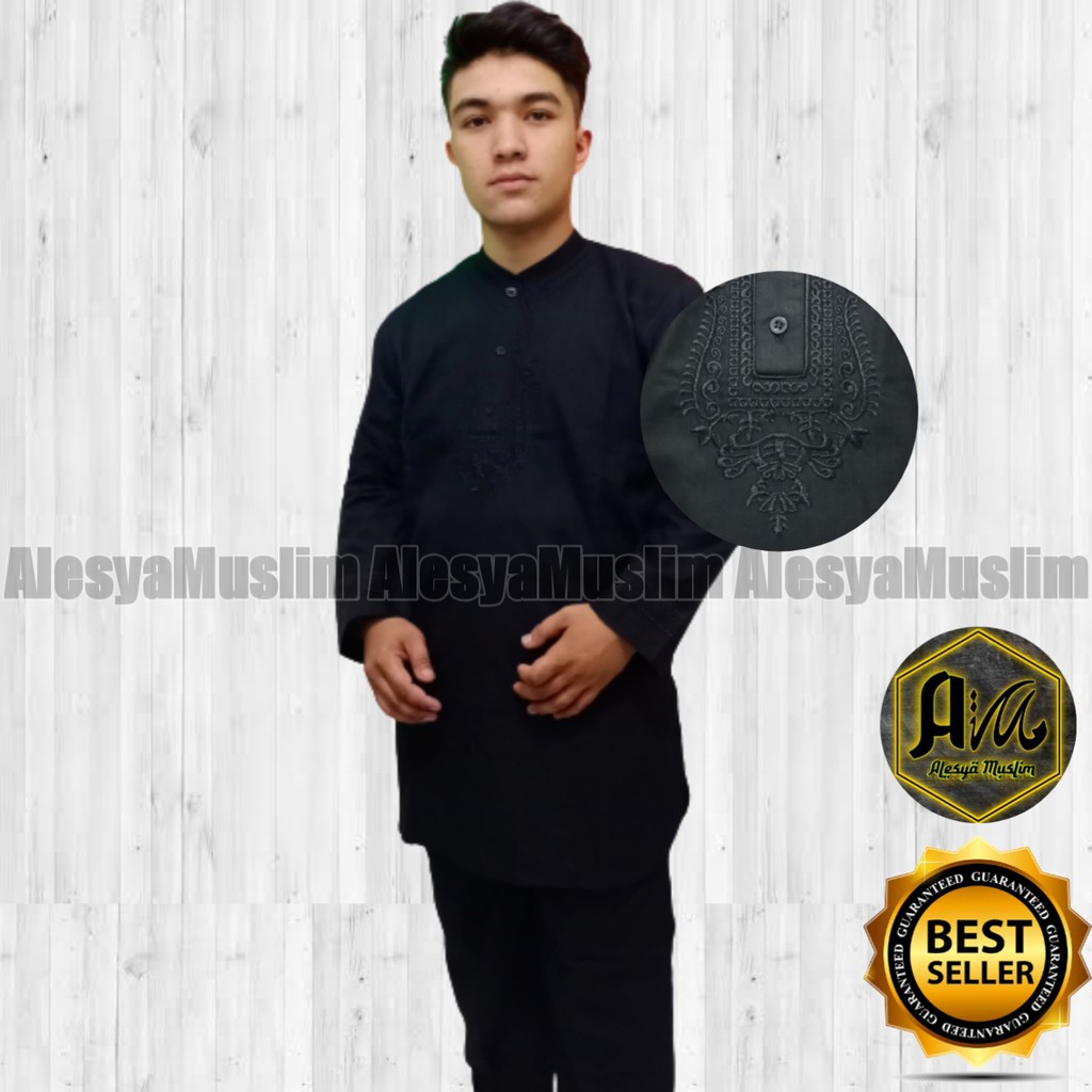 Stelan Koko Pakistan Hitam Exslusive Premium/Harga Grosir/Best Seller/Bisa Bayar di Tempat