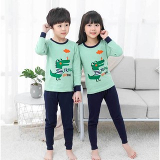 Littledonkey 25 SETELAN BAJU  TIDUR  ANAK  LENGAN  PANJANG  SET PIYAMA ANAK  UNISEX Shopee Indonesia