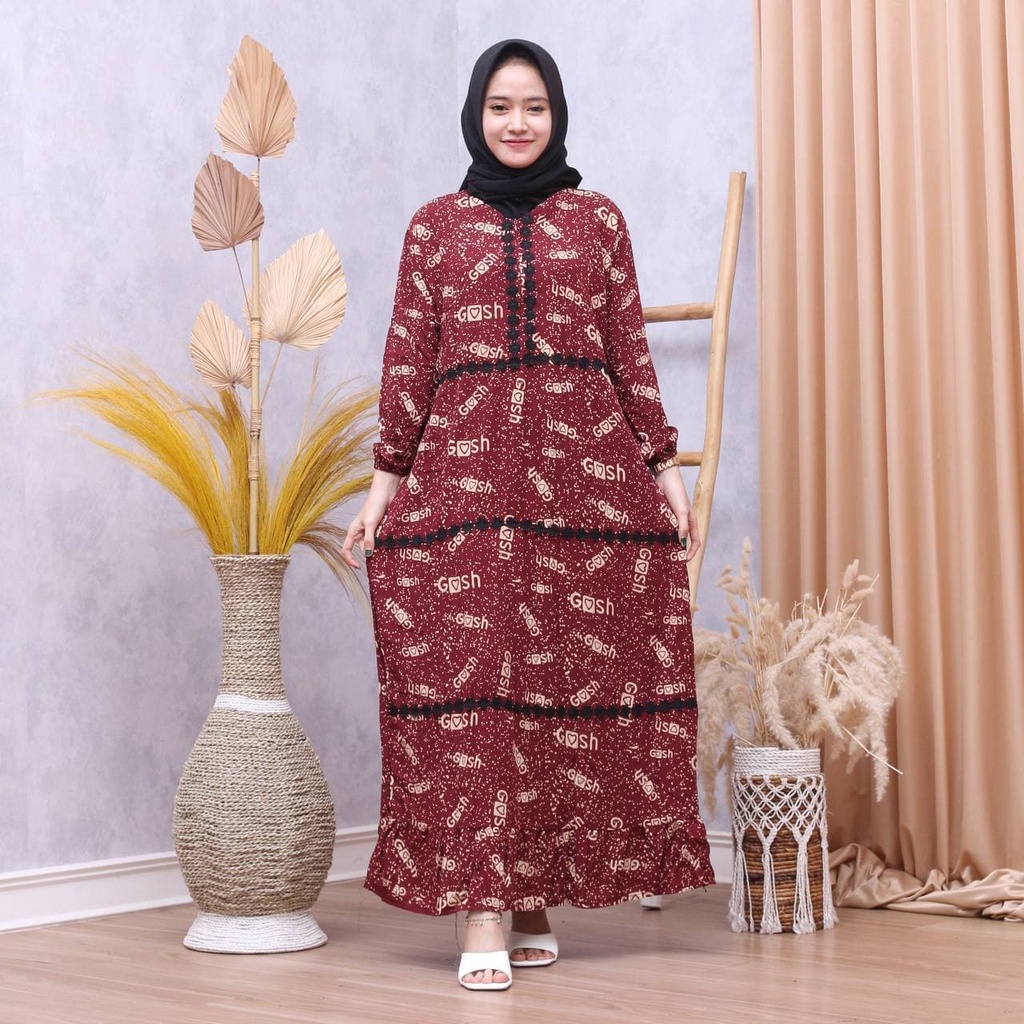 DASTER ARAB LONGDRESS RENDA BUSUI  | RAYON SUPER GRADE A | RESLETING DEPAN BUSUI ELSA | RENDA MILO-1