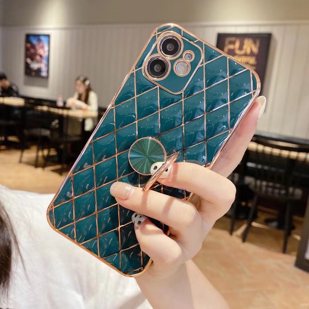 Soft Case Pelindung Lensa 6d Dengan Braket Cincin Untuk Iphone 12 11 Pro Max 7 + 8plus X Xs Max Xr Se 2020