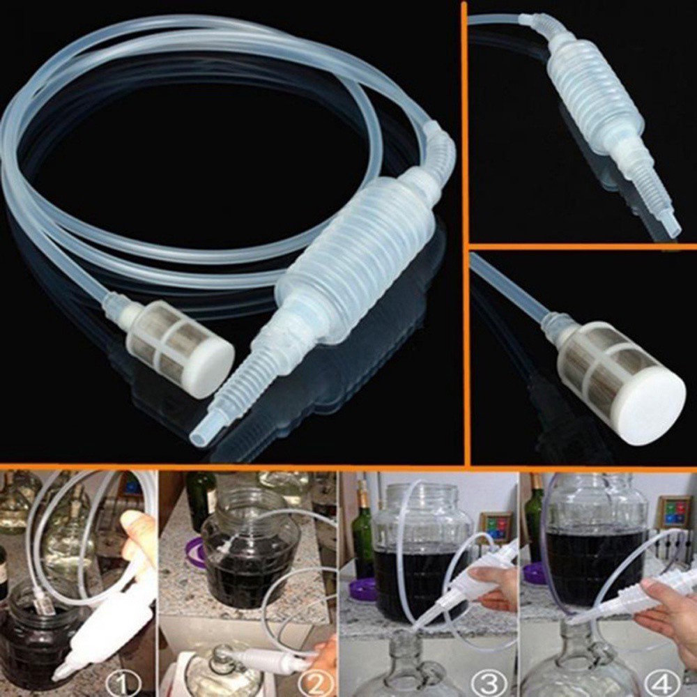 REBUY Homebrew Liquid Filter Beer Brew Syphon Tube Distiller  Tube Siphon Kitchen Alcohol Plastic Brewing Tool Wine Accessories Pipe Hose/Multicolor