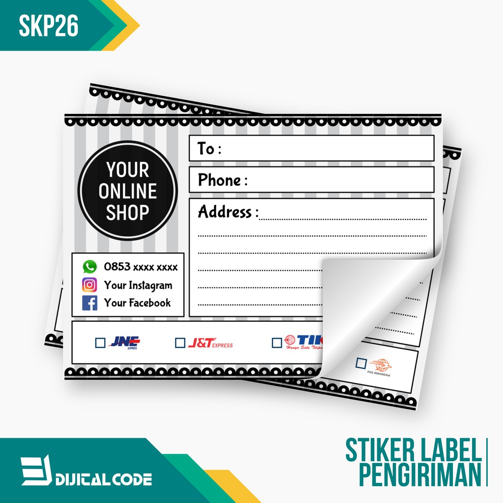 

SKP26 Stiker Label Pengiriman Paket Online Shop Olshop