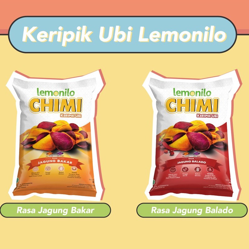 LEMONILO CHIMI UBI KERIPIK 40GR | SNACK CEMILAN DIET SEHAT