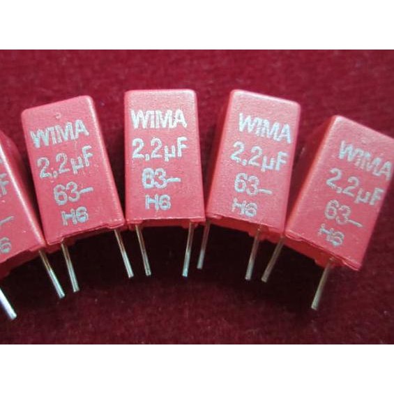 

WIMA MKS 2 2.2uF 2u2 63V Silver Label = Audio Grade 5mm
