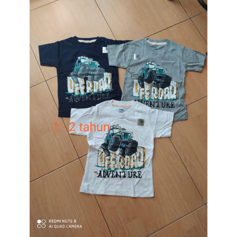 Baju Atasan kaos anak Laki laki 1 &amp; 2 tahun