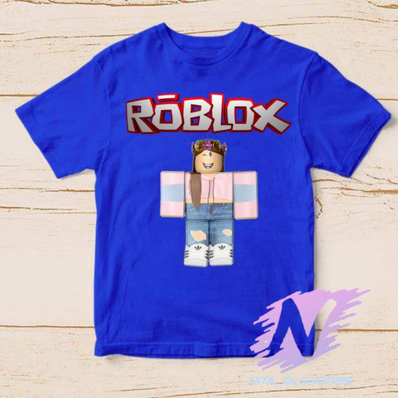 kaos anak minecraft roblox baju Minecraft girls kids