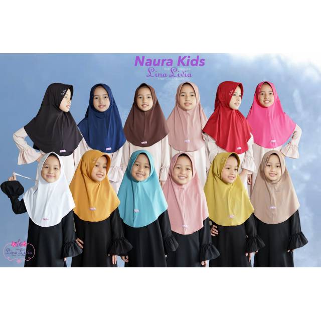 Jilbab instan anak serut Polos Serpol Anak Naura Kids by Lina Livia
