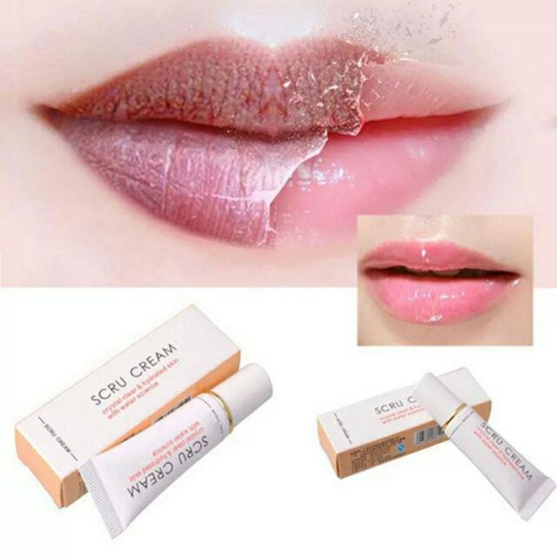 Scru Cream Lip Scrub Pelembab Bibir Anti Kering 100% Original Murah / Pelembab Bibir Kering dan Bibir Pecah-Pecah / Lip Exfoliating Gel / Cream Pelembab Bibir / Gel Pelembab Bibir / Krim Melembabkan Bibir Kering / Krim Atasi Bibir Pecah-Pecah / Krim Bibir