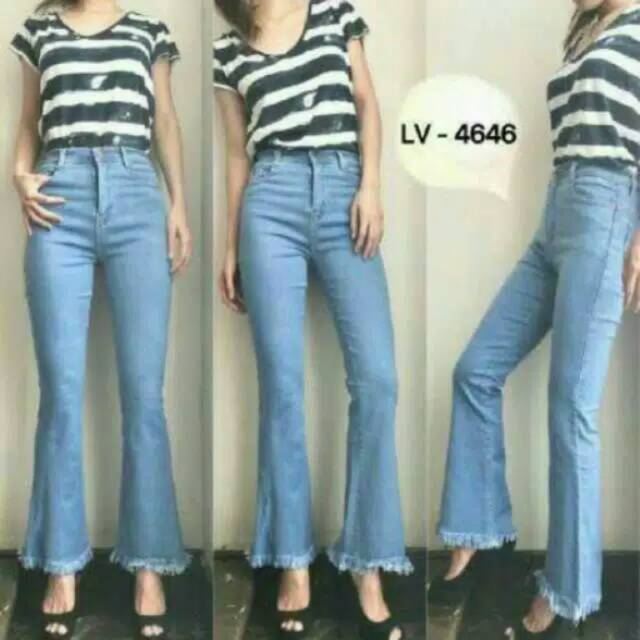  Celana  jeans  cutbray  rawis impor 4 Shopee Indonesia