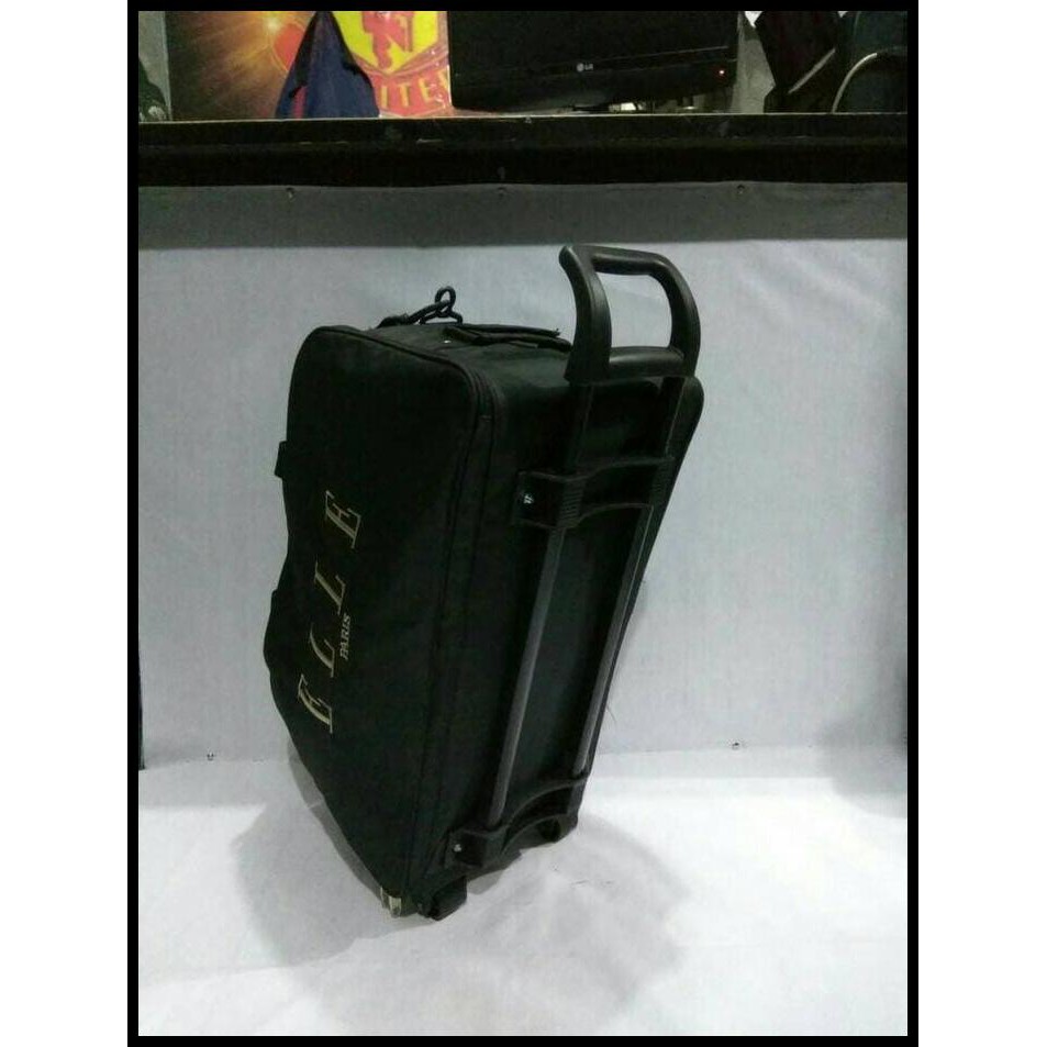 HOT SALE TAS PAKAIAN ELLE TROLY / TAS TRAVEL BAG ELLE TROLLEY - HITAM !!