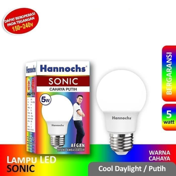 Lampu LED Bulb Hannochs Sonic 5 Watt Putih