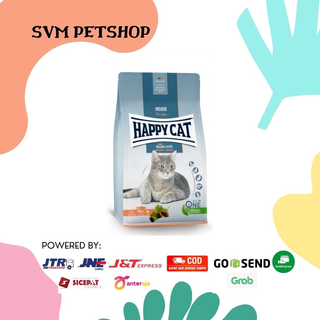 Jual HAPPY CAT SUPREME INDOOR ATLANTIC SALMON 300 GRAM FRESH PACK ...