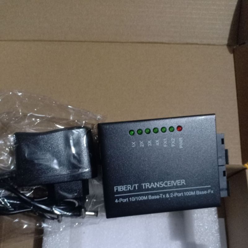 Ethernet fiber Optic switch media converter 2 SC 4Rj 45 - suport htb 3100