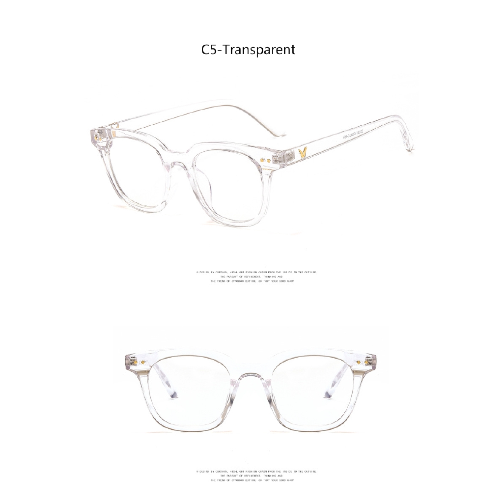 Fashionable metal hinge anti-blue light retro all-match Korean men's and women's glasses