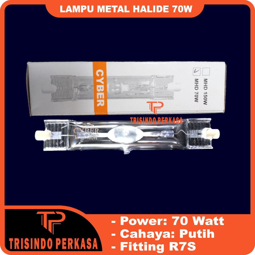 Lampu Ikan / Lampu Aquarium Metal Halide Double Ended 70W R7s