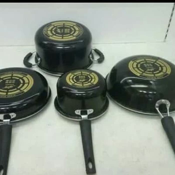 PANCI SET GSF 1831 / COOKWARE SET ENAMEL GSF 1831 TUTUP KACA