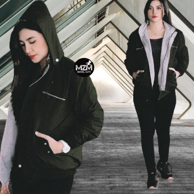 JAKET WANITA JAKET PARASUT ANNA JAKET BOLAK BALIK WANITA HEYLOOK(A24)-2