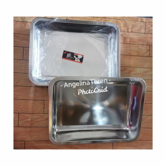 Nampan Persegi Stainless steel 36x27x7cm - Wadah stainelss steel