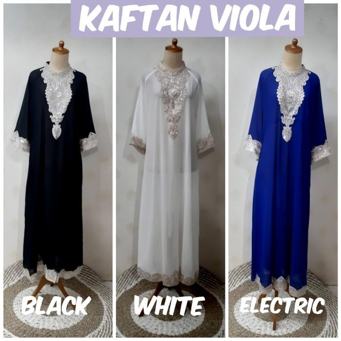 Kaftan nabila ceruty full bordir payet original tali ikat di dalam