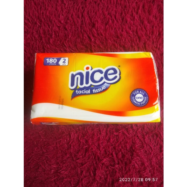 Tisu Nice 180 Sheets 2ply Facial Tissue ( Promo Ramadhan )