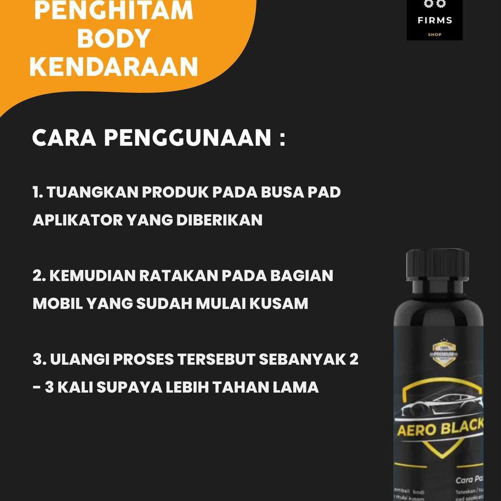 [COD] Penghitam Body Kendaraan Motor dan Penghitam Dashboard Mobil Kinclong I Aero Black Polish