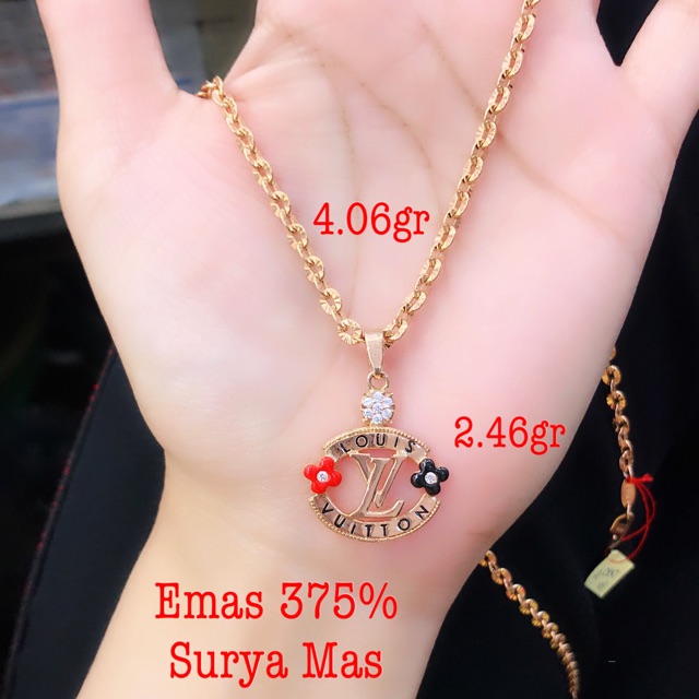 Kalung dan liontin emas 375%