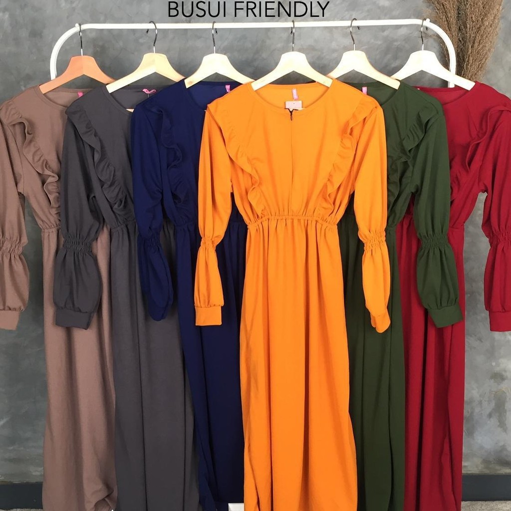 Jinny Gamis - Dress Muslim Maxi Wafel Velvet