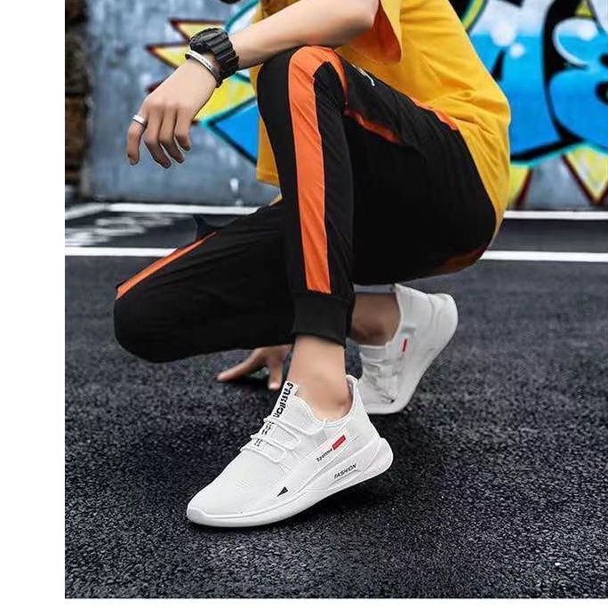 Sneakers Casual Sport Running Fashion Pria Design Simple Polos - D-82