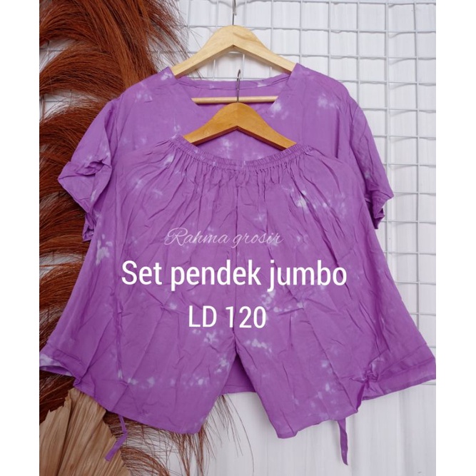 set pendek tie die jumbo