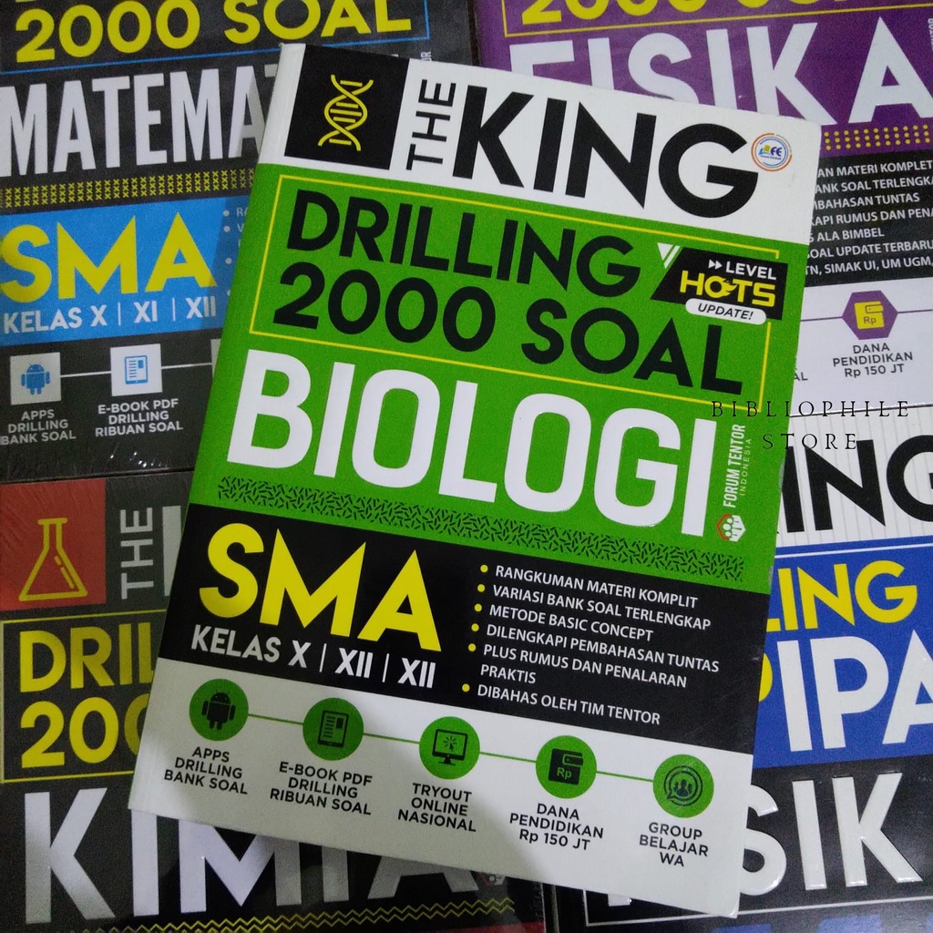 BUKU SMA THE KING DRILLING 2000 SOAL MATEMATIKA, KIMIA, FISIKA, BIOLOGI-4