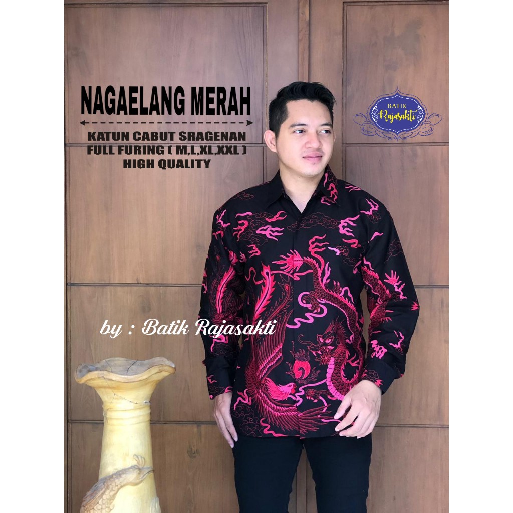 NAGAELANG EMAS RAJASAKTI KEMEJA BATIK SOLO PRIA LENGAN PANJANG LAPIS FURING ATASAN BATIK PREMIUM MODERN KATUN HALUS BAHUWIRYA  BANAMITRA BANAMITRA PUTIH BANGSAWAN BAYU PUTRA BERLIAN BIRU BHARATAYUDA BIMASENA BIRENDRA BIRU INDAH BRAHMAKERTA BRAHMAKERTA