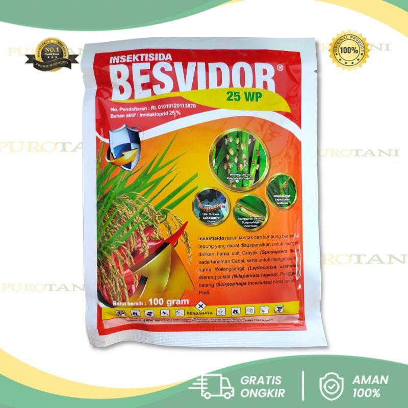 Insektisida BESVIDOR 25WP 100 GR Bestvidor Imidaklopid 25 WP