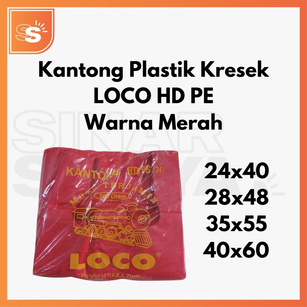 Kantong Plastik Kresek Loco Tebal HDPE Ukuran 24 - 40 500gr