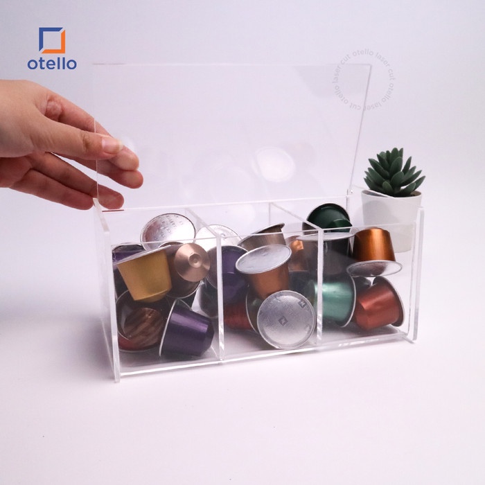 Box Kapsul Nespresso Sekat 3 Tempat Penyimpanan Capsule Kopi Wadah Organizer Dapur