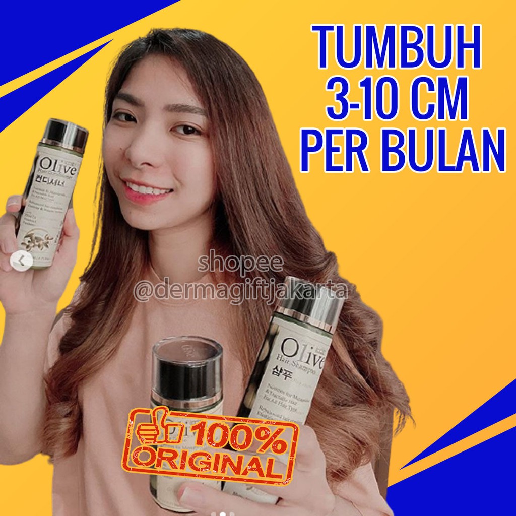 Shampo Pemanjang Rambut - Olive Sampo Pemanjang dan Penebal Rambut Cepat - Shampoo Penumbuh Rambut