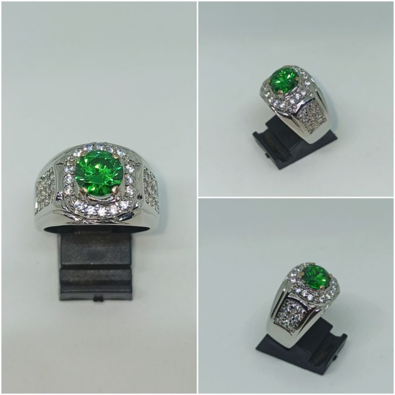 CINCIN BATU DIAMOND GREEN MOISSANITE