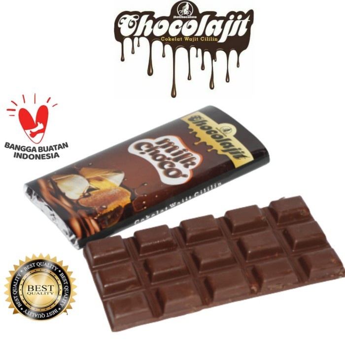 

Coklat batang isi Wajit Cililin Bandung Chocolajit milk choco 100g