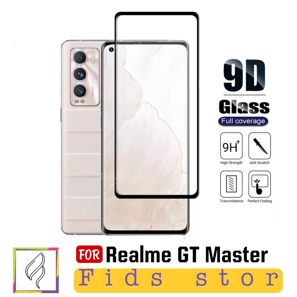 PROMO Tempered Glass REALME GT Master TG Layar Full List Hitam anti gores kaca
